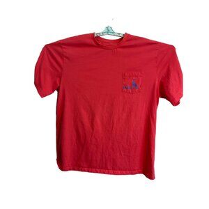 Krass & Co Nautical Beach Boat Lake Sail Boat Pocket T-shirt SZ XL Melon